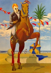 Chevalier minorquin - acrylique sur toile - 116 x 81
